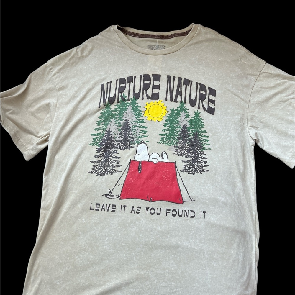 PEANUTS Hybrid Apparel Gray Graphic Tee - Picture 2 of 5